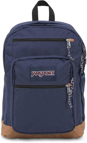JanSport Cool Backpack, with 15-inch Laptop Sleeve - Large Computer Bag Rucksack with 2 Compartments, Ergonomic Straps, Navy | Ergonomic Straps, Waterbottle Pocket, Campus Weekender Travel Rucksack in Kuwait