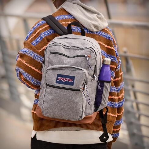 JanSport Cool Backpack, with 15-inch Laptop Sleeve - Large Computer Bag Rucksack with 2 Compartments, Ergonomic Straps, Navy | Ergonomic Straps, Waterbottle Pocket, Campus Weekender Travel Rucksack in Kuwait
