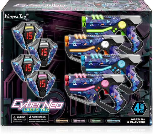Laser Tag Set of 4, Gifts for 8 9 10 11 12 13 Year Old Boy Birthday | Lazer Tag Guns with Vests, Outdoor Family Game for Kids, Teens & Adults, Teens Boys Toys Age 8-10 Years Gift in Saudi Arabia