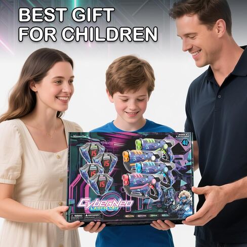 Laser Tag Set of 4, Gifts for 8 9 10 11 12 13 Year Old Boy Birthday | Lazer Tag Guns with Vests, Outdoor Family Game for Kids, Teens & Adults, Teens Boys Toys Age 8-10 Years Gift in Saudi Arabia