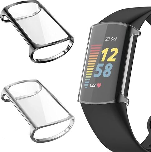 4 Pack TPU Case for Fitbit Charge 5/6 Screen Protector (Clear*4) | Full Around Protective Soft Bumper Cover Compatible with Fitbit Charge 5/6 Smartwatch Case in Saudi Arabia