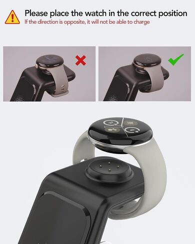 Google Wireless Charging Station,Wireless Charger for Pixel 10/Pixel Watch | 3-in-1 Wireless Charger Stand for Pixel 10/Pro XL/Fold/9,Pixel Watch 3/2&Bud,Fitbit Versa 4/3[Not for Google Watch 4/1] in Saudi Arabia