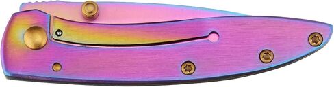 Smith & Wesson CKLPR 5.3in High Carbon S.S. Folding Knife with a 2.3in Drop Point Blade and Rainbow Handle for Outdoor, Tactical, Survival and EDC in Saudi Arabia