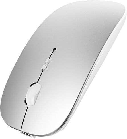 SUNGI Bluetooth Mouse for Laptop/MacBook/iPad/Android PC,Rechargable Quiet Slim Wireless Mouse with Jiggler for Windows/Linux/Tablet,Black in Kuwait