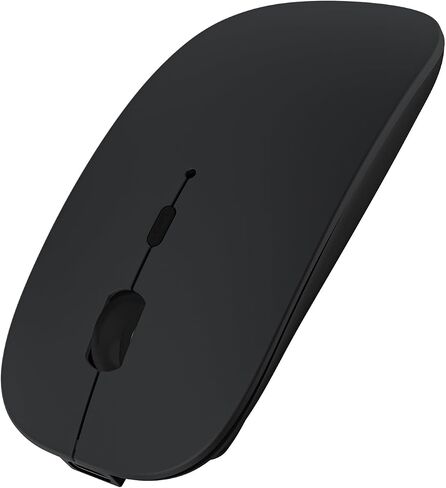SUNGI Bluetooth Mouse for Laptop/MacBook/iPad/Android PC,Rechargable Quiet Slim Wireless Mouse with Jiggler for Windows/Linux/Tablet,Black in Kuwait