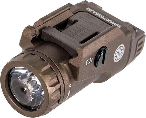 Sig Sauer Foxtrot1X 450 Lumens Compact Rail-Mounted Handgun Flashlight | Durable Tactical Accessory with Ambidextrous Push-Button Side Switches, Black in Saudi Arabia