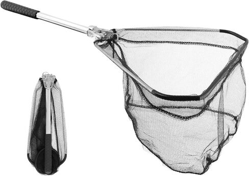 Fishing Net Minnow Nets with Aluminum Collapsible Telescopic Fishing Pole Handle and Nylon Mesh, Small F-ishing Landing Net for Saltwater Freshwater in Saudi Arabia