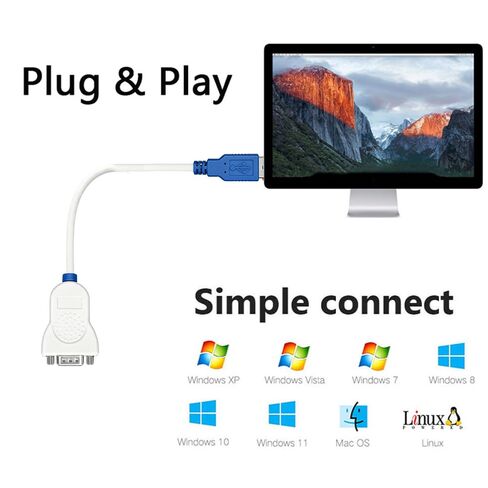 USB to Serial Adapter Cable UC232R-10 with FT232R Chip USB to DB9 RS232 Cable for Windows 11,10, 8, 7, Vista, XP,Linux and Mac OS(10CM) in Saudi Arabia