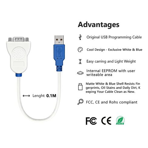 USB to Serial Adapter Cable UC232R-10 with FT232R Chip USB to DB9 RS232 Cable for Windows 11,10, 8, 7, Vista, XP,Linux and Mac OS(10CM) in Saudi Arabia