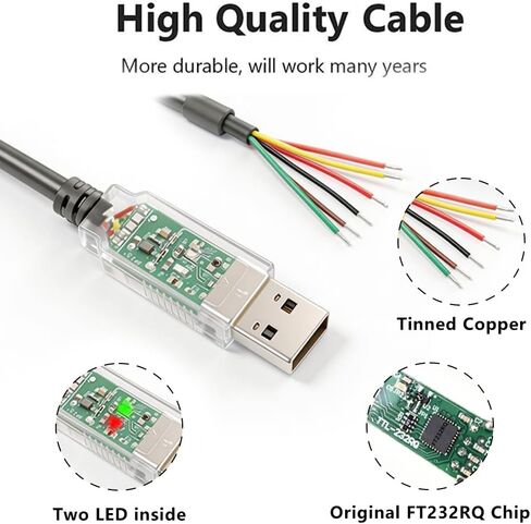 TTL-232RG-VREG1V8-WE TTL to USB Serial Converter Adapter, USB to UART Cable, Supports +1.8V TTL Level UART Signals, Compatible with Windows, Linux, MAC OS in Saudi Arabia