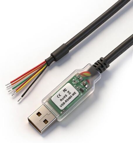 USB to RS485 Serial Converter Cable Adapter, USB-RS485-WE-1800-BT,Modbus with TX RX LED Compatible Windows 11, 10, 8, 7, Android, Linux, Mac OS, (1.8M) in Saudi Arabia