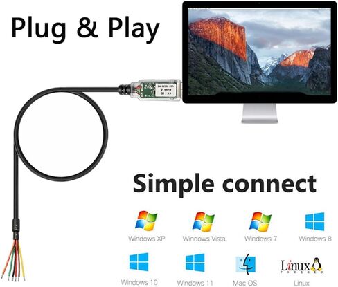 USB to RS485 Serial Converter Cable Adapter, USB-RS485-WE-1800-BT,Modbus with TX RX LED Compatible Windows 11, 10, 8, 7, Android, Linux, Mac OS, (1.8M) in Saudi Arabia