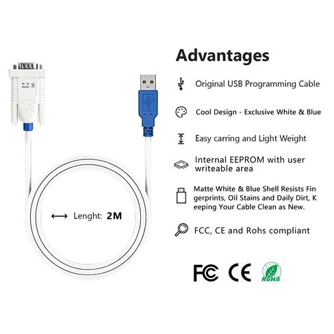 USB to Serial Cable Adapter UT232R-200 with FT232R Chip USB to DB9 RS232 Cable for Windows 11,10, 8, 7, Vista, XP,Linux and Mac OS(2M) (UT232R-200) in Saudi Arabia