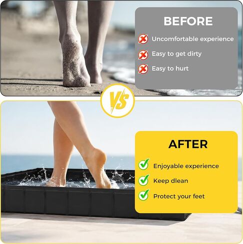 hillhub Portable Shower Pan 41x41x5 Inch, Foldable Drain Base | Leakproof PVC, Non-Slip, Detachable Drain Hose. Collapsible Shower Base for RV, Camping, Outdoor Tent, Glamping in Saudi Arabia