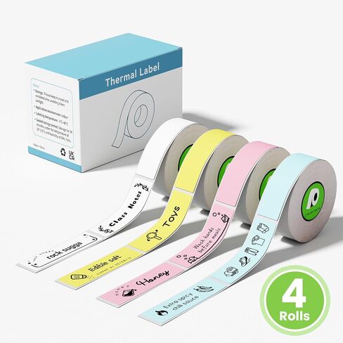6 Replace for Nelko P21,NDYIN N12 Label Tape | Compatible with Nelko P21,ORGSTA S001,ORGBRO X1,NDYIN N12 Label Maker Tape, 14x40mm (0.55"x1.57") , 180 Labels/Roll, White in Saudi Arabia