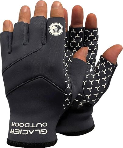Glacier Glove Cold River Fingerless Fishing Gloves for Men and Women - Windproof Quick Dry Fabric Great for Outdoors, Fly Fishing, Paddling, Hiking, Photography in Saudi Arabia