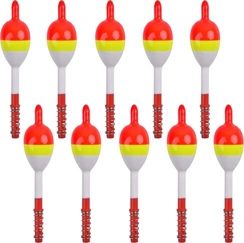 Wood Slip Bobbers Fishing Floats and Bobbers Spring Oval Stick Slip Floats for Crappie Catfish Trout Panfish Walleyes Bass Fishing 10/20pcs in Kuwait
