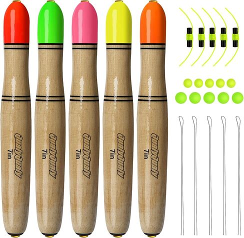 QualyQualy Lighted Fishing Floats for Catfish, 3-5PCS Fishing Pole Floats Glow in Dark Fishing Bobber with Glow Sticks for Freshwater Saltwater in Saudi Arabia
