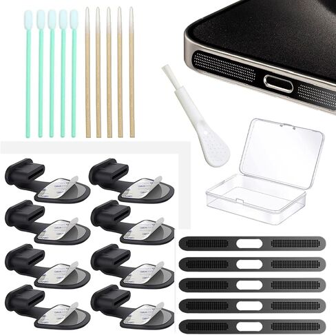 8 Packs New Dust Plug for iPhone 17 16 15 Series, USB C Cover Cap, USB C Port Cleaner, with Phone Speaker Cover and Cleaning Kit (Type C-17) in Saudi Arabia
