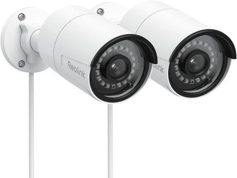 REOLINK PoE Security Camera RLC-510A(Pack of 2), 5MP Home Surveillance | Person/Vehicle/Animal Detection, 100ft IR Night Vision, Time-Lapse, Works with Smart Home, Supports 512GB SD Card in Saudi Arabia