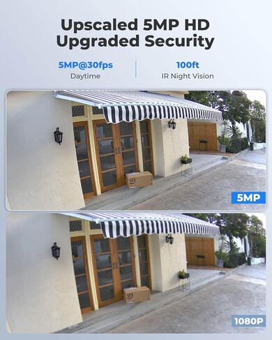 REOLINK PoE Security Camera RLC-510A(Pack of 2), 5MP Home Surveillance | Person/Vehicle/Animal Detection, 100ft IR Night Vision, Time-Lapse, Works with Smart Home, Supports 512GB SD Card in Saudi Arabia