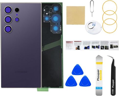 OEM Back Glass Replacement Compatible with Samsung Galaxy S22 Ultra 5G with Professional Repair Kit and Installation Instruction (Green) in Kuwait