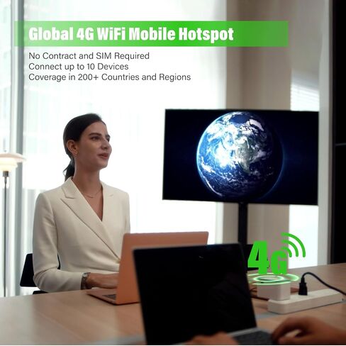 GlocalMe RoamPlug Universal Travel Adapter and MeowGo G50Max 5G Mobile Hotspot, NTN Satellite Communication(SMS), Portable WiFi Hotspot for Travel in 200+ Regions in Saudi Arabia