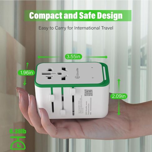 GlocalMe RoamPlug Universal Travel Adapter and MeowGo G50Max 5G Mobile Hotspot, NTN Satellite Communication(SMS), Portable WiFi Hotspot for Travel in 200+ Regions in Saudi Arabia