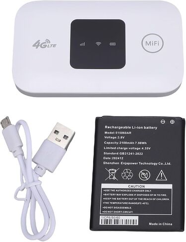 Diyeeni 4G LTE Mobile Hotspot, Portable WiFi Hotspot Device with 10 Device Connections and No SIM Card Needed, for Travel Home and Work Internet Access in Kuwait