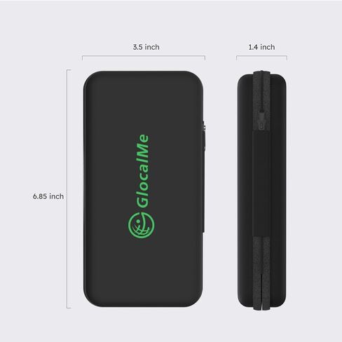 GlocalMe Protective Travel Case and MeowGo G50Max 5G Mobile Hotspot, NTN Satellite Communication(SMS), Portable WiFi Hotspot for Travel in 200+ Regions in Saudi Arabia