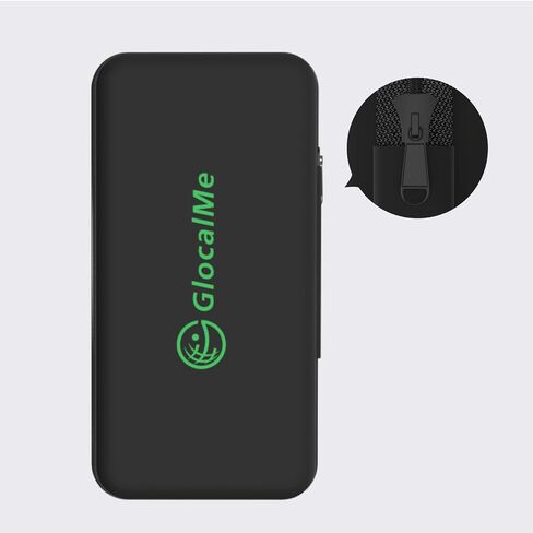 GlocalMe Protective Travel Case and MeowGo G50Max 5G Mobile Hotspot, NTN Satellite Communication(SMS), Portable WiFi Hotspot for Travel in 200+ Regions in Saudi Arabia
