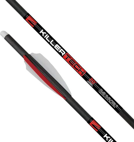 Killer Instinct KillerTech Crossbow Bolts - 20-Inch Carbon Composite Arrows with ±.005"" Straightness - 400 Grain Weight - 6-Pack Hunting Bolts for High-Speed Crossbows | 20-Inch Carbon Composite Arrows in Saudi Arabia