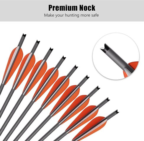 24Pcs 20 Inch Crossbow Bolt Hunting Carbon Arrows | for Outdoor Target Practice in Saudi Arabia