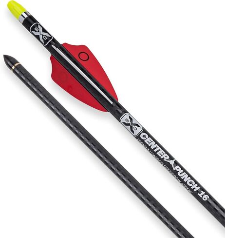 TenPoint EVO-X Non-Lighted CenterPunch16 - 16" Carbon Crossbow Arrows, Pack of 6 - With Alpha-Nock HP & HP Aluminum Bushing - For Use with Havoc RS440 & Siege RS410 in Saudi Arabia