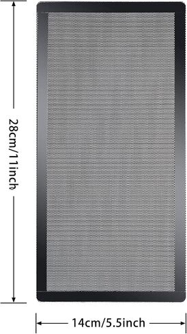 Magnetic PC Case Dust Mesh Filter, 280 x 140mm Fan Cooling Cover, 4 Pack | Black dustproof computer fan grills for gaming PC chassis, power supplies, and electronics cooling; washable PVC mesh. in Saudi Arabia