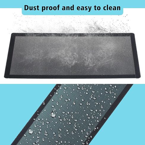 Magnetic PC Case Dust Mesh Filter, 280 x 140mm Fan Cooling Cover, 4 Pack | Black dustproof computer fan grills for gaming PC chassis, power supplies, and electronics cooling; washable PVC mesh. in Saudi Arabia