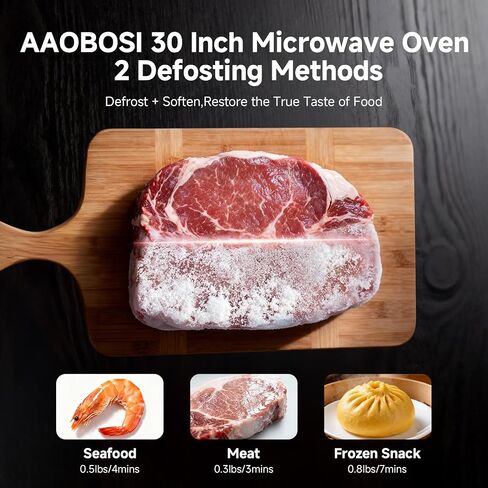 AAOBOSI 30 Inch Built-in Microwave Oven Air Fryer Combo Convection Oven | 1.6 Cu. Ft. Under Cabinet Microwave, Stainless Steel Finish, Touch Control LCD Display, Sensor Cook 10 Modes Cooking in Saudi Arabia