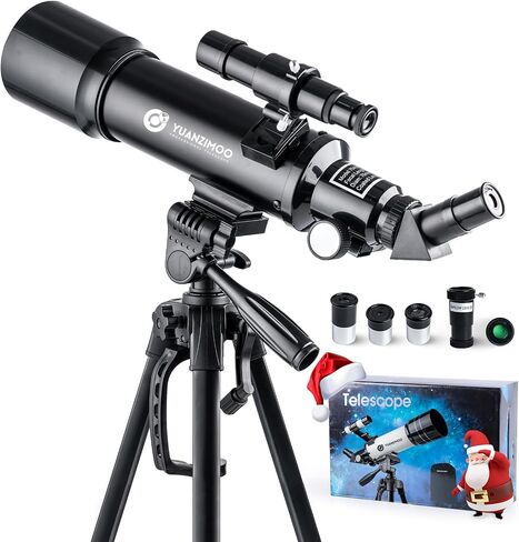 Telescope 70 mm Aperture 400 mm Refractor Astronomical Portable Telescope for Kids Adults Beginners with Tripod Phone Adapter Carrying Bag Black in Saudi Arabia