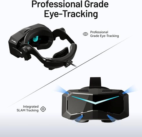 Pimax Crystal Super VR Headset & VR Glasses with Micro-OLED, 53 PPD, 3840x3552 Per Eye, 116° Field of View, Eye Tracking – Ultimate Clarity for Flight & Racing Simulations & Gaming in Saudi Arabia