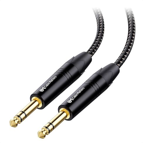 Cable Matters Premium Braided Balanced 1/4 Inch TRS Cable, 6ft | Balanced Stereo Audio, Gold-Plated Connectors, Oxygen-Free Copper in Kuwait