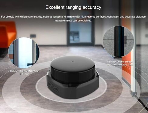 SLAMTEC RPLIDAR S2 High-Performance dToF LiDAR Sensor Laser Radar, 30m Range, 32000 Samples/Sec, IP65, for Robot Navigation, AGV, UAV Mapping,Interactive Projection in Saudi Arabia