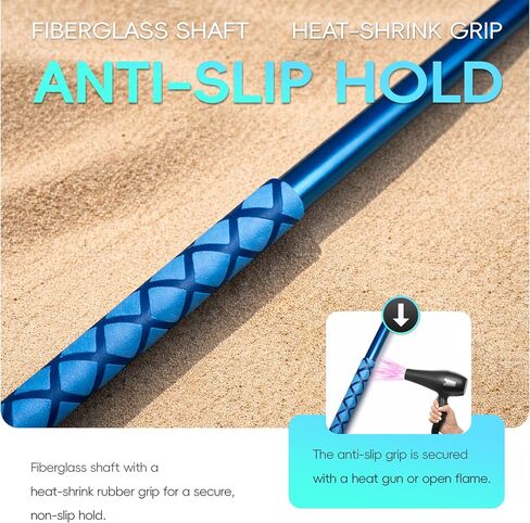 Hawaiian Sling Fishing Spear Set, Fiberglass Spearfishing Pole Spear - 2-Piece Detachable Fish Spear with Non-Slip Grip-Arpon de Pesca Submarina Kit for Beginners & Pros in Ocean Reef Coastal Waters in Saudi Arabia