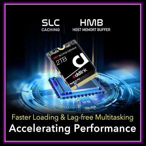 Addlink New S91 2TB 2230 NVMe High Performance PCIe Gen4x4 2230 3D NAND SSD - Read Speed up to 5000 MB/s Compatible with Steam Deck, ROG Ally, Laptop, Internal Solid State Drive - (ad2TBS91M2P) in Saudi Arabia