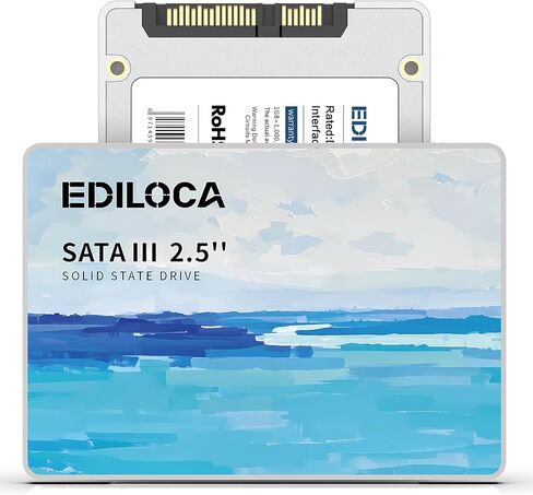 Ediloca 512GB SSD Internal Solid State Drive, 2.5" SATA III 6Gb/s, Up to 450MB/s Read Speed, 3D NAND Flash, Shock Drop-Proof for PC/Laptop/Desktop/NAS, Compatible with Windows/Mac/Linux (ES580E) in Saudi Arabia