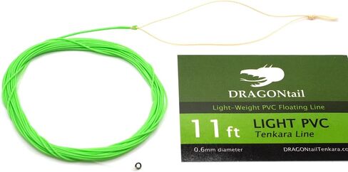 DRAGONtail Tenkara - Light PVC Floating Tenkara Line w/Tippet Ring | Lightweight floating line with a built-in metal connection ring for quick and easy fishing line swaps in Saudi Arabia