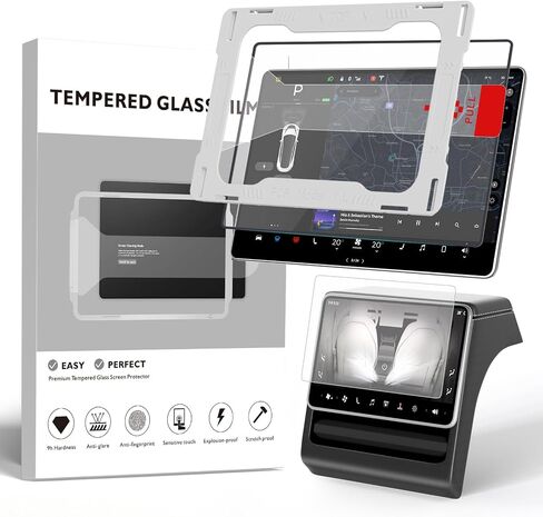 for Tesla Model Y 2026 Screen Protector, 16-Inch Matte Anti-Glare Tempered Glass, 9H Anti-Fingerprint, with Alignment Frame for Perfect Installation (Compatible with Model Y Juniper 2026 Premium & Performance) in Saudi Arabia