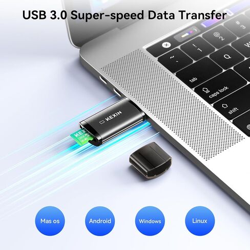 KEXIN SD Card Reader USB 3.0 Micro SD Card Reader Plug and Play 5Gbps Speed SD Card Adapter for Micro SD, Micro SDHC, Micro SDXC and UHS-I Cards TF Card Reader in Kuwait