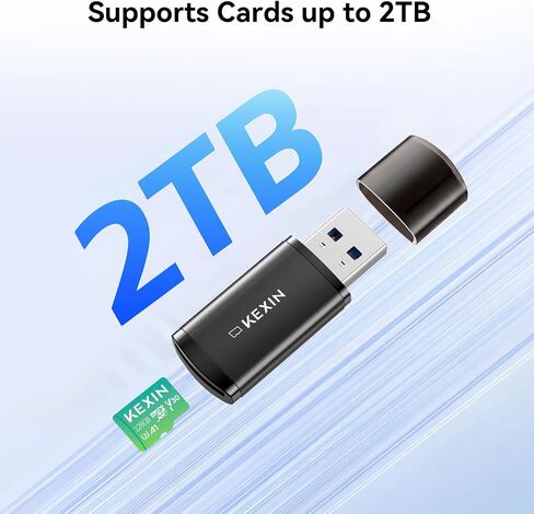 KEXIN SD Card Reader USB 3.0 Micro SD Card Reader Plug and Play 5Gbps Speed SD Card Adapter for Micro SD, Micro SDHC, Micro SDXC and UHS-I Cards TF Card Reader in Kuwait