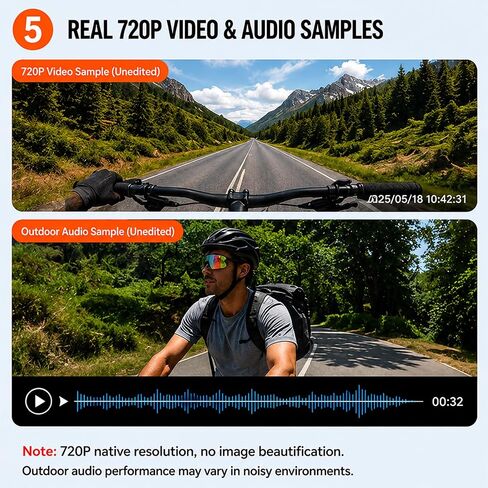 AI Smart Sport Glasses 30MP Camera, Video Recording Sunglasses 1200P HD | Dual Anti-Shake, Bluetooth Glasses Music Real-Time Translation 139-Lang, ChatGPT Voice Assistant for Hiking Cycling Outdoor in Saudi Arabia