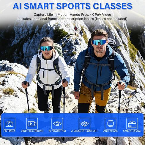 AI Smart Glasses with Open Ear Speaker, 5.4 Bluetooth,Voice Assistant Compatible,Real-Time Translation,Auto Color-Changing Lenses for Business&Outdoor Activities,Model v06 in Saudi Arabia